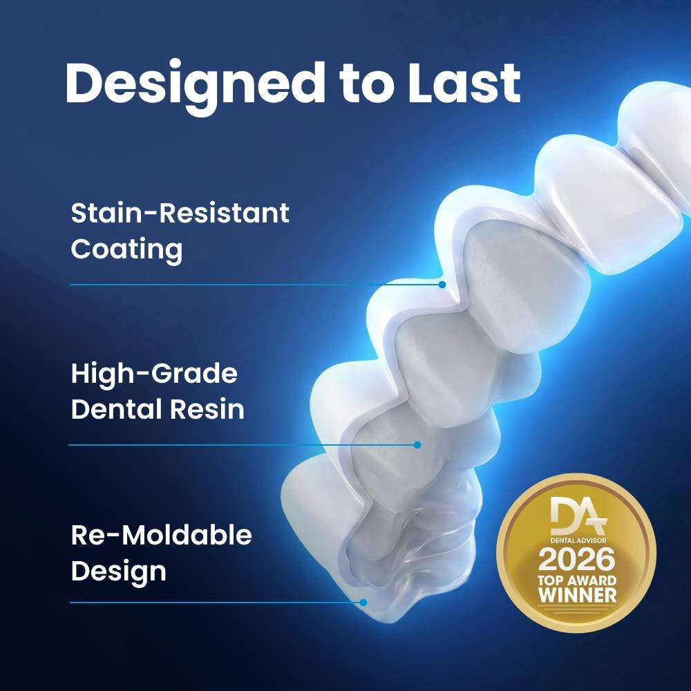 Close-up of the thin, smooth resin of WellaSmile veneers